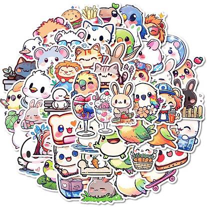 50шт. бумажные наклейки с изображением животных из мультфильмов, самослипание, для чемодана, скейтборде, холодильник, шлем, оболочка мобильного телефона