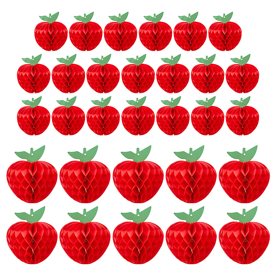 30шт. 2 стили: подвески в виде шариков из бумаги в форме яблока и сот, для подвесного декора на вечеринку