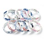 Fashion Women's Printed Porcelain Bangles, Flower Pattern
