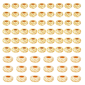 90шт 3 стили стойка покрытие латунные распорные бусины, долговечный, рондель