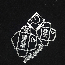 Envelope Pattern Carbon Steel Cutting Dies Stencils, for DIY Scrapbooking, Photo Album, Decorative Embossing Paper Card