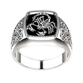 Alloy Rings for Men, Scorpio