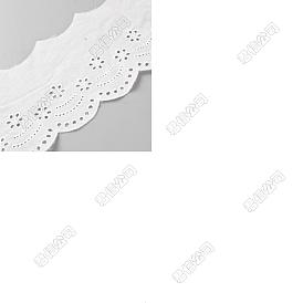 5 Yards Cotton Embroidery Flower Lace Ribbon, Flower Trimming for Wedding Dress Decoration