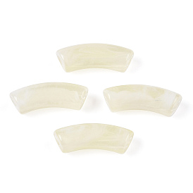 Акриловые шарики Gemstone имитация, два тона, изогнутая трубка