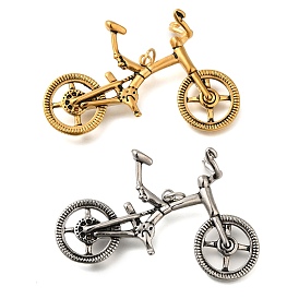 304 Stainless Steel Big Pendants, with Jump Rings, Bicycle Charm