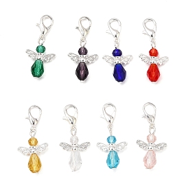 Стеклянные подвески в виде ангела, с цинковым сплавом застежками омаров коготь