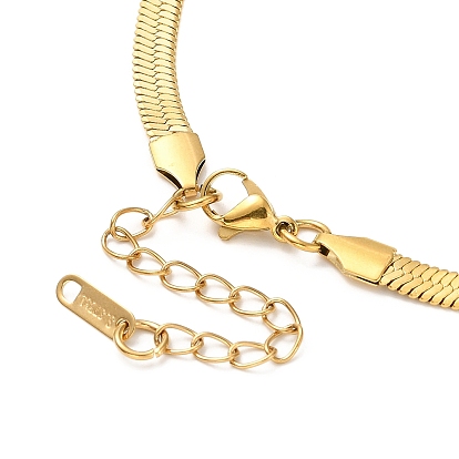 Ion Plating(IP) 304 Stainless Steel Herringbone Chain Necklace for Men Women