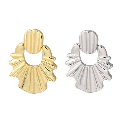 Латунные серьги-гвоздики с подвесками, твист слеза