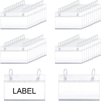 40 Sets PVC Price Tags, for Goods Shelf