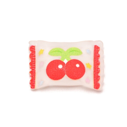 Cabuchones de resina, decoraciones de comida imtation, caramelo con cereza