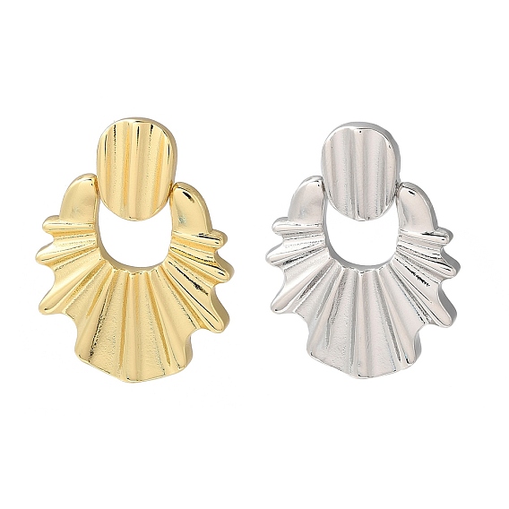 Латунные серьги-гвоздики с подвесками, твист слеза