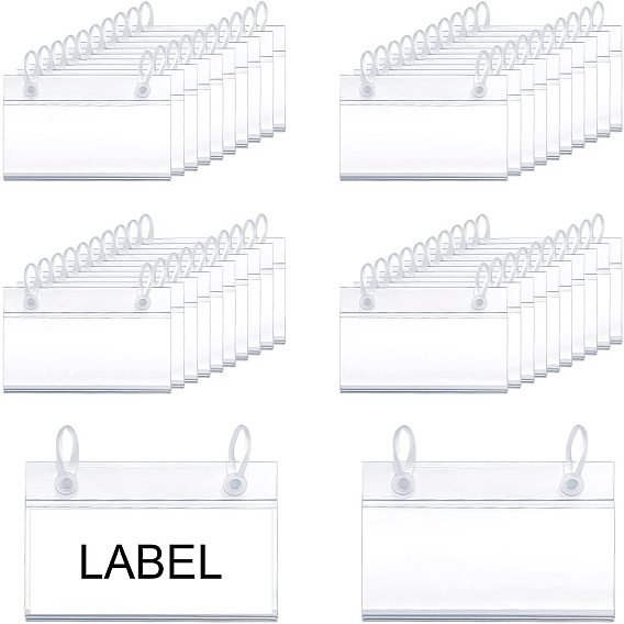 40 Sets PVC Price Tags, for Goods Shelf