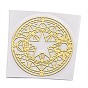 Self Adhesive Brass Stickers, Scrapbooking Stickers, for Epoxy Resin Crafts, Flat Round with Star