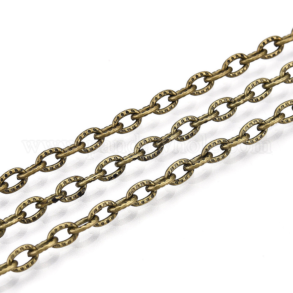 10m Roll Gold Iron Cable Chain - Unwelded 3x2mm 24-Gauge For Crafts & Findings