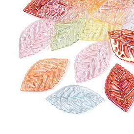 Прозрачные акриловые листовые подвески, с покрытием AB цвета