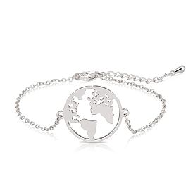 Bracelet graphique minimaliste chic à découpe ronde pour femme bijoux fantaisie