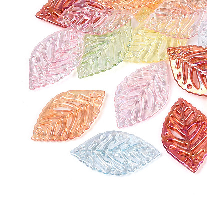 Прозрачные акриловые листовые подвески, с покрытием AB цвета