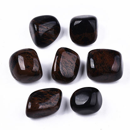Natural Mahogany Obsidian Beads, Healing Stones, for Energy Balancing Meditation Therapy, Tumbled Stone, Vase Filler Gems, No Hole/Undrilled, Nuggets