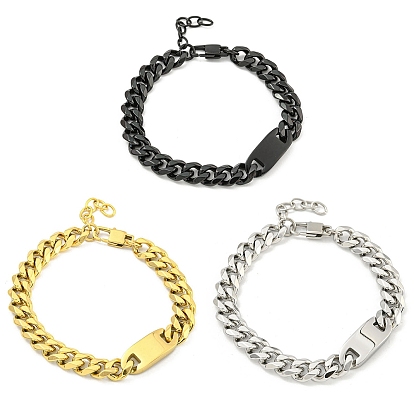 304 браслеты из нержавеющей стали с кубинскими звеньями и овальными звеньями для женщин