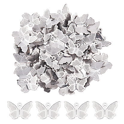 Pendentifs en acier inoxydable, papillon