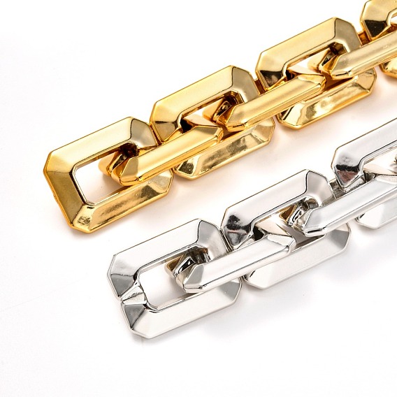 CCB Plastic Boston Link Chains, Rectangle