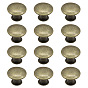 Zinc Alloy Cabinet Door Knobs, Kitchen Drawer Pulls Cabinet Handles, with Iron Findings, Flat Round