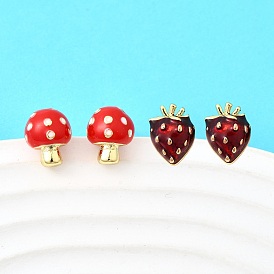 Серьги-гвоздики из латуни, реальный 18 k позолоченный