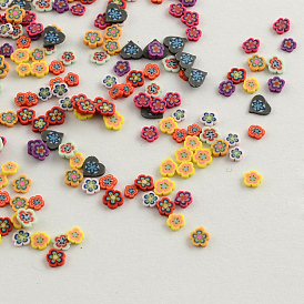 Ручной полимерной глины ногтей декоративные аксессуары, цветок, 2~4x1 мм