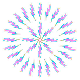 50шт ионное покрытие (ip) 201 филигранные подвески из нержавеющей стали, гравированные металлические украшения, молния