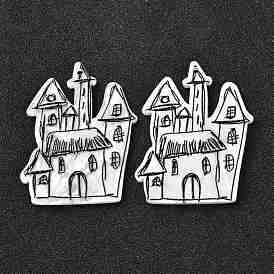 Colgantes de la resina, tema de halloween, pendiente y tocado de bricolaje, casa