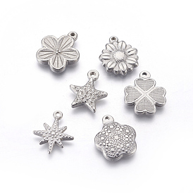 Pendentifs en acier inoxydable, formes mixtes