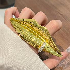 Сплав манжеты кольца пальцев, открытые кольца, губа с губным ногтем