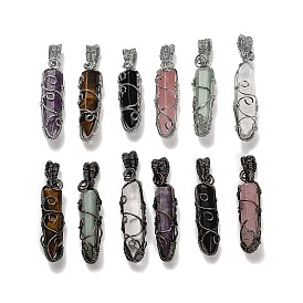 Природных драгоценных камней подвески, с покрытием стойки латунной проволочной обмоткой, без свинца и без кадмия, конус