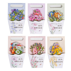 Waterproof PET Decorative Stickers, Long-stemmed plants