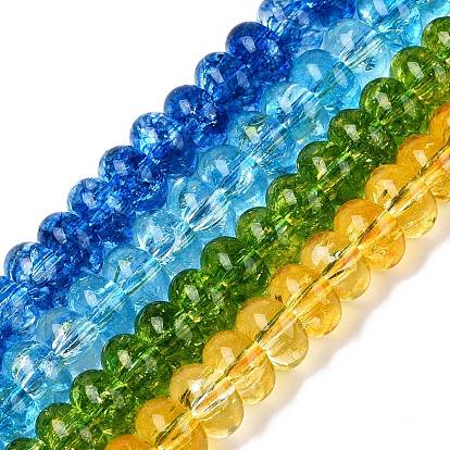 Краска для выпечки, прозрачные стеклянные бусины, нити, имитация кристалл кварца, рондель