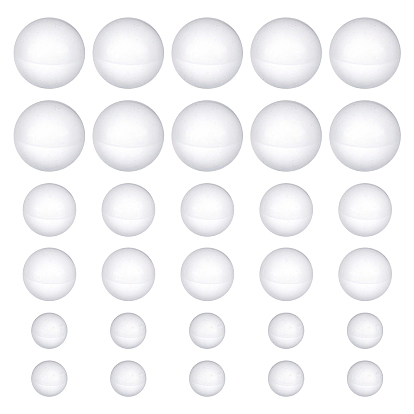 600Pcs 3 Style Glass Beads, Round, No Hole