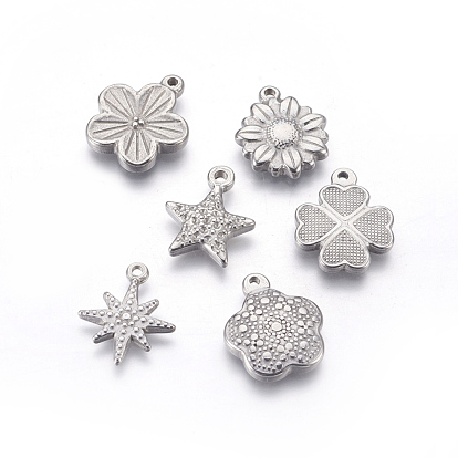Pendentifs en acier inoxydable, formes mixtes
