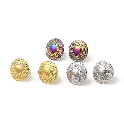 304 плоские круглые серьги из нержавеющей стали для женщин