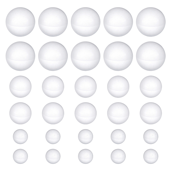 600Pcs 3 Style Glass Beads, Round, No Hole