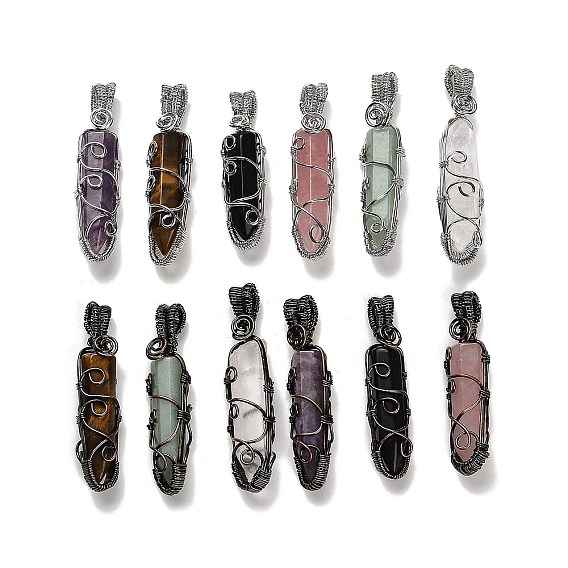 Природных драгоценных камней подвески, с покрытием стойки латунной проволочной обмоткой, без свинца и без кадмия, конус