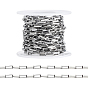304 Stainless Steel Paperclip Chains, Unwelded, with Spool