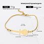 304 Stainless Steel Religion Cross Virgin Link Bracelets for Women