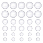 600Pcs 3 Style Glass Beads, Round, No Hole