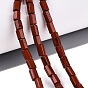 Natural Red Jasper Beads Strands, Hexagonal Prism