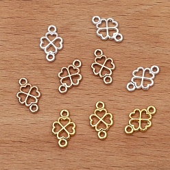 Chinese Style Alloy Connector Charms, Clover