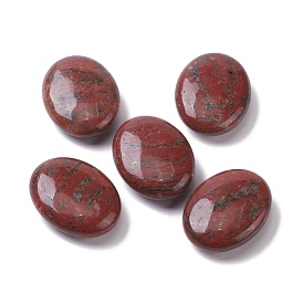 Natural Sesame Jasper/Kiwi Oval Palm Stone, Reiki Healing Pocket Stone for Anxiety Stress Relief Therapy