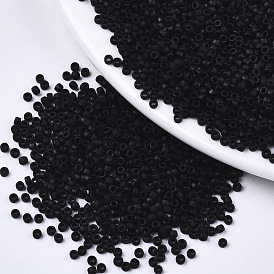 Opaque Glass Seed Beads, Fit for Machine Eembroidery, Frosted Colours, Round