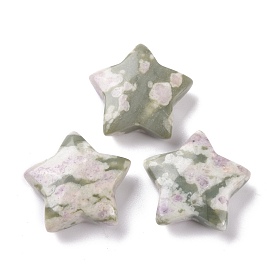 Natural Peace Jade Beads, No Hole, Star