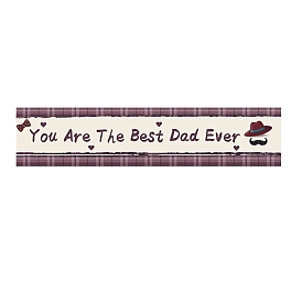Father's Day Theme Polyester Hanging Banners, for Party Home Decorations