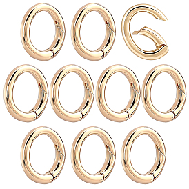 10шт. латунные пружинные кольца-затворы, овальные